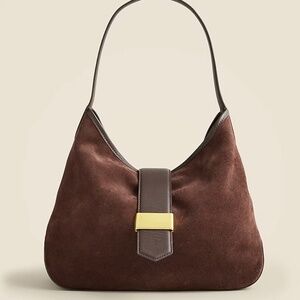 J. Crew Berkeley suede and leather shoulder bag